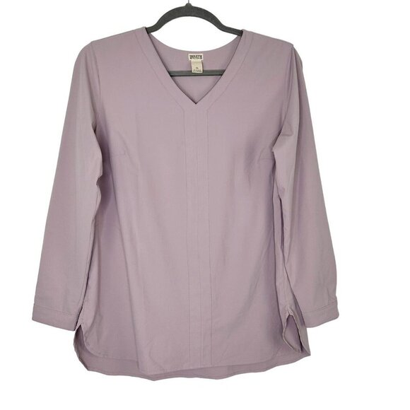 Duluth Trading Nonstop Trading Woven Tunic Top Womens Size XL Purple Mauve - Picture 1 of 7